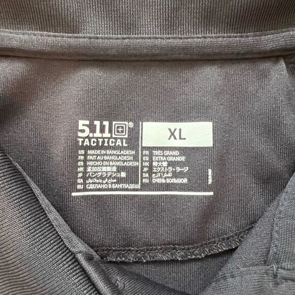 5.11 Tactical Series Mens Polo Shirt Short Sleeves Workwear Dark Grey Size XL - Picture 3 of 7